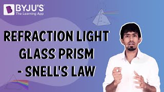 Refraction Light Glass Prism  Snells law [upl. by Tymes9]