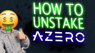 How to unstake Azero [upl. by Ober707]