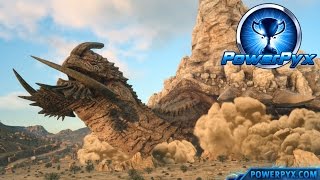 Final Fantasy XV  Adamantoise Boss Fight amp Location Tortoise Toppler Trophy  Achievement Guide [upl. by Iniffit]