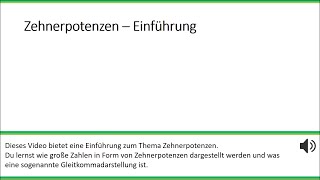 Mathe Zehnerpotenzen und Gleitkommadarstellung einfach und kurz erklärt [upl. by Assirialc]