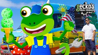 Ice Cream Truck Song｜Geckos Garage｜Real Truck Cartoon For Kids｜Music For Children｜Songs For Kids [upl. by Harol937]