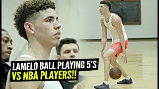 LaMelo Ball Full 5v5 Scrimmages vs NBA PROS Proves Hes 1 Pick Worthy at Rico Hines Runs [upl. by Luamaj]