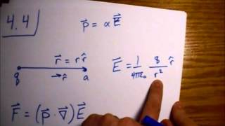 Griffiths Electrodynamics Problem 44 Force on Atom from Point Charge [upl. by Evreh]