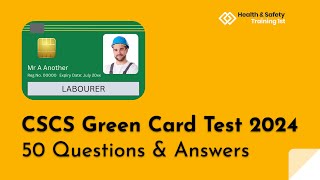 CSCS Green Card Mock Test 2024  50 Questions amp Answers [upl. by Aleta226]