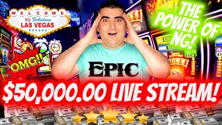 NON STOP HUGE JACKPOTS 🔴50000 High Limit Live Stream  CRAZY HIGH LIMIT ACTION [upl. by Paulie]