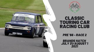 Classic Touring Car Racing Club  Pre 66  Brands Hatch  Race 2  2021 [upl. by Deedee83]