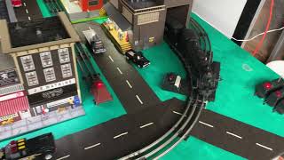 O Gauge 4x8 Garage Layout with Menards buildings [upl. by Nasus112]