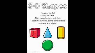 3D Shapes Introduction for Kindergarten [upl. by Eniala]