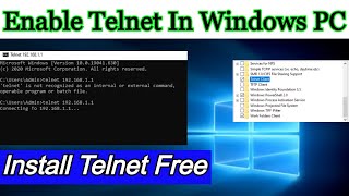 How To EnableInstall Telnet in Windows PC [upl. by Ocana763]