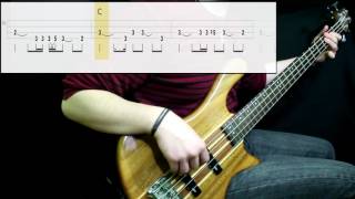 Radiohead  Creep Bass Cover Play Along Tabs In Video [upl. by Melodee]