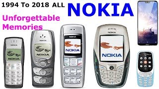 Nokia unforgettable memory  ALL Nokia Mobils 1994 to 2018 [upl. by Nwahsram]