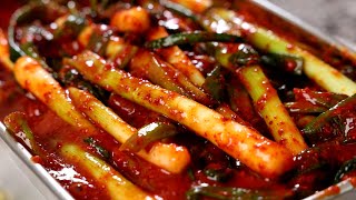 Green onion kimchi Pakimchi 파김치 [upl. by Anival]