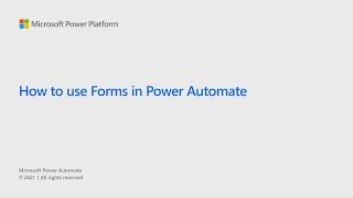 How to use forms in Power Automate [upl. by Oidgime]