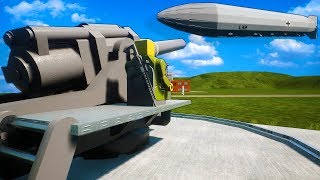 EPIC ARTILLERY VS AIRSHIP BATTLE  Brick Rigs Multiplayer Roleplay [upl. by Stenger]