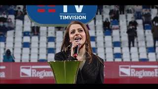 Annalisa  Il Canto degli Italiani Inno di Mameli alla Finale di Coppa Italia del 19 Maggio 2021 [upl. by Nnayelsel497]