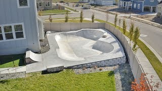 real SKATEPARK in my BACKYARD  backyard tour 2 [upl. by Adnoluy]