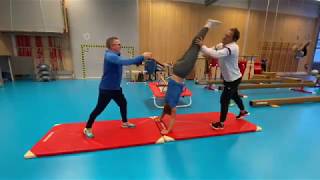 Pole vault exercises with Sondre Guttormsen  Flexibility Core Drills Gymnastics [upl. by Nelra377]