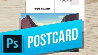 How to Create a Postcard in Photoshop [upl. by Eralcyram]