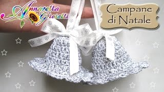 Tutorial Campane di Natale alluncinetto  How to crochet bells [upl. by Malloy293]