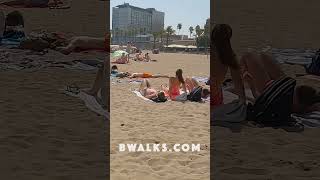 Barcelona Spain Beach WALK BARCELONETA [upl. by Nordin471]