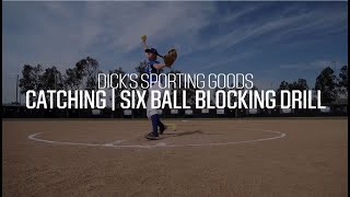 SixBall Blocking Drill  Softball Catcher Drills [upl. by Garneau]