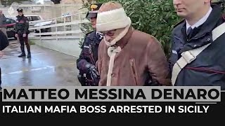 Matteo Messina Denaro Italian mafia boss arrested in Sicily [upl. by Dyolf]