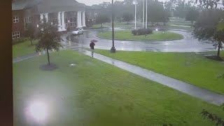 Scary video shows man being nearly struck by lightning [upl. by Loise508]