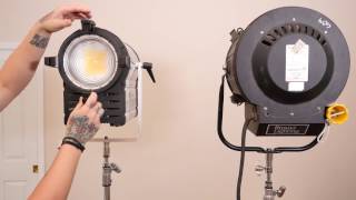 Intellytech Light Cannon 485W LED Fresnel VS 2K Tungsten Hot Light Review amp Lighting Techniques [upl. by Ridley620]