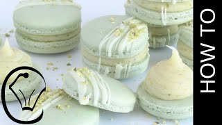 Pistachio French Macarons with Ganache by Cupcake Savvys Kitchen [upl. by Atinrahs]