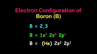 Boron Electron Configuration [upl. by Pinkerton]