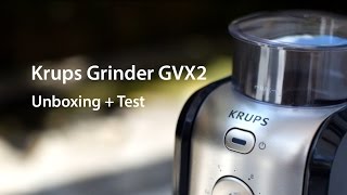 Krups GVX2  Coffee Grinder Unboxing  Test [upl. by Eenolem]