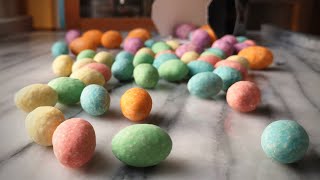 How Candy Coated Chocolate Eggs are made  Homemade MampMs [upl. by Itsrik]