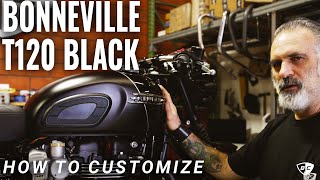 Custom Triumph T120 Black  British Customs [upl. by Refanej]