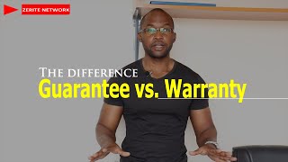 The difference between GUARANTEE and WARRANTY [upl. by Cutlerr]