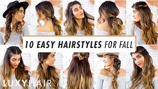 10 Heatless Hairstyles for Fall [upl. by Pengelly]