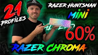 21 Chroma Profiles for the Razer Huntsman Mini  60 Keyboard [upl. by Willumsen]