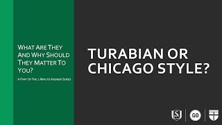 TurabianChicago Style [upl. by Ahse]