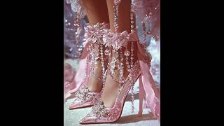 Different and magical heels  Beautiful style stones and pearls work diamondstones heels [upl. by Boggs]