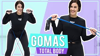 EJERCICIOS CON GOMAS PARA TONIFICAR EL CUERPO EN CASA [upl. by Itnahs559]