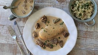 Creamy Chicken with Morel Mushroom sauce  Classic French Recipes [upl. by Yebot971]