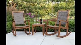 Outdoor Interiors Rocking Chair Assembly [upl. by Nueoras808]