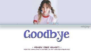 OFFICIAL WENDY 웬디 – GOODBYE BEAUTY INSIDE OST Color Coded Lyrics EngRomHan가사 [upl. by Nnaytsirk]