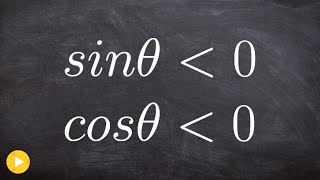 Determine your quadrant when given constaints on sine and cosine [upl. by Eynttirb]