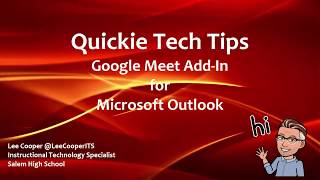 Outlook AddIn  Google Meet [upl. by Burkitt829]