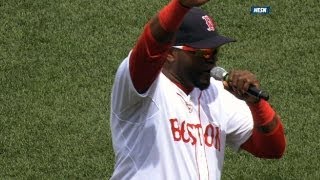 David Ortiz rallies the Boston crowd after Boston Marathon tragedy [upl. by Meletius954]