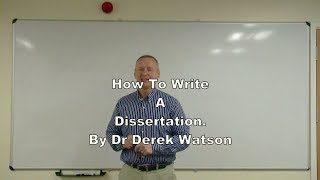 How To Write A Dissertation at Undergraduate or Masters Level [upl. by Rape]