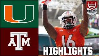 Texas AampM Aggies vs Miami Hurricanes  Full Game Highlights [upl. by Nnazil]