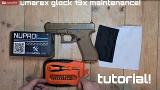 Umarex Glock 19X Airsoft Maintenance Tutorial [upl. by Ennaharas341]