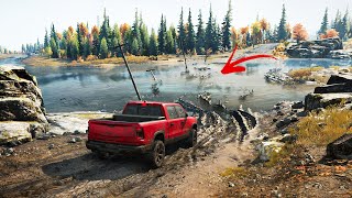 Extreme OffRoad Driving Simulator Game Crossing Dangerous River Spintires SnowRunner [upl. by Sauveur153]