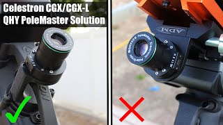 Celestron CGXCGXL  QHY PoleMaster Mounting Solution [upl. by Nastassia]